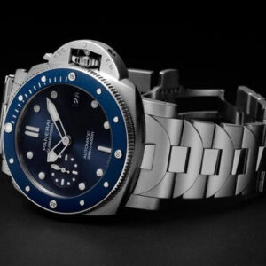 Panerai Submersible Stainless Steel Blue Swiss Automatic Men's Watch