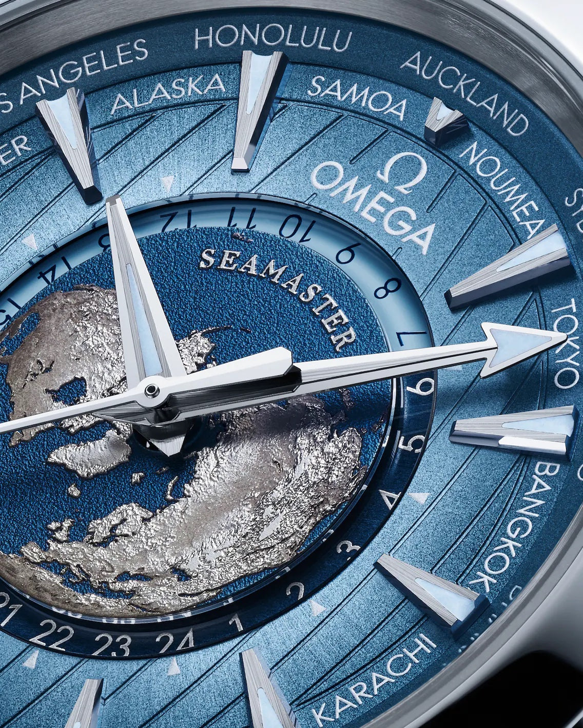 Omega Aqua Terra World Map Dial Seamaster Limited Edition – Imported Automatic Men's Watch - Image 2
