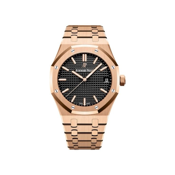 Audemars Piguet Royal Oak Offshore Rosegold Black Dial Metal Chain Automatic Movement Men's Watch - Image 4