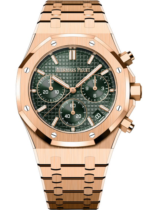 Audemars Piguet Royal Oak 50th Anniversary Chronograph's Rosegold Green Dial Swiss ETA - Image 2