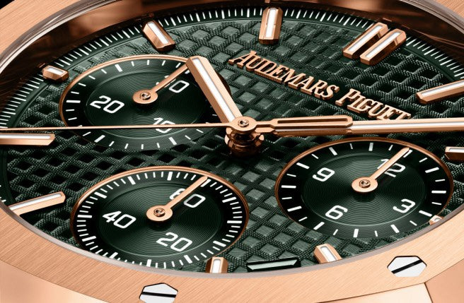 Audemars Piguet Royal Oak 50th Anniversary Chronograph's Rosegold Green Dial Swiss ETA - Image 8