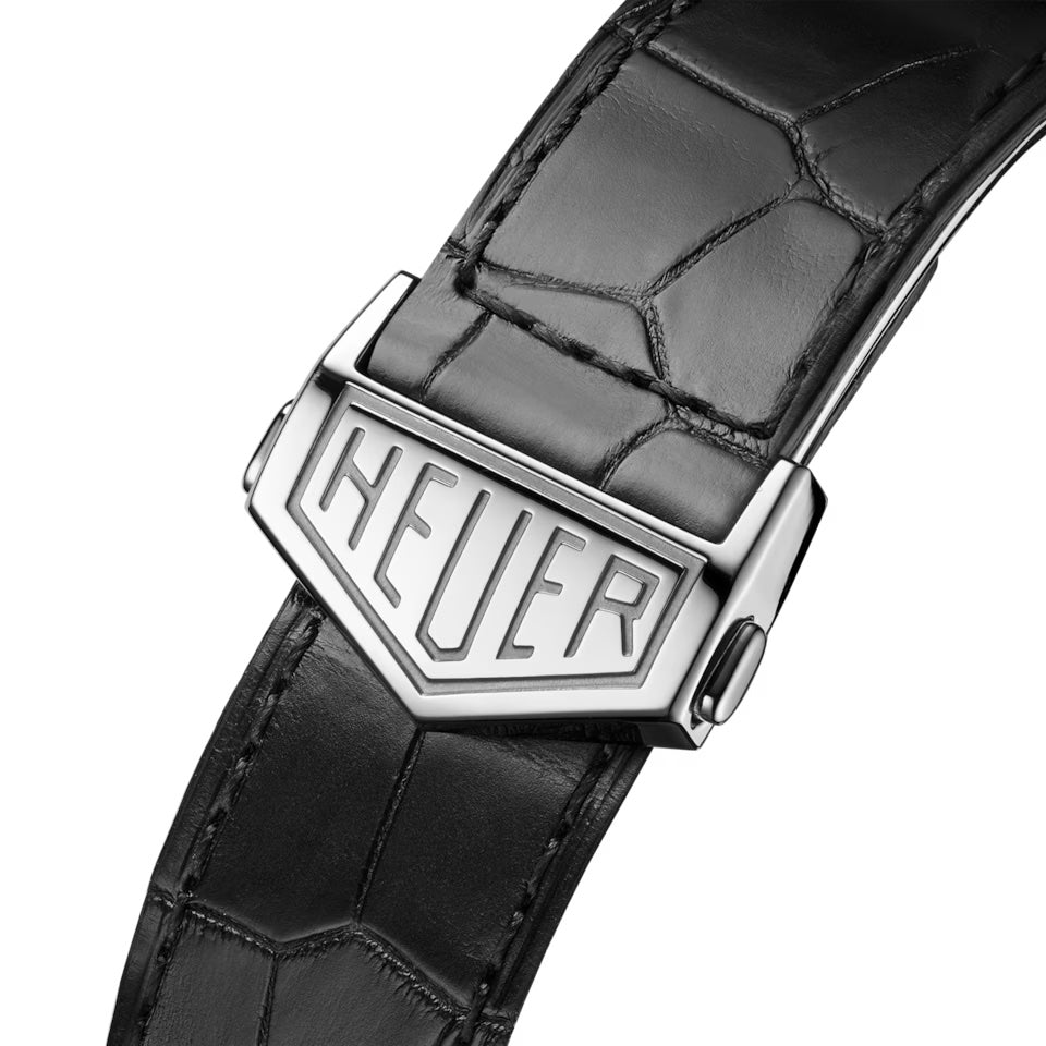 Tag Heuer Grand Carrera Red Dial & Black Leather Strap Japanese Master Quality Men's Watch - Image 3