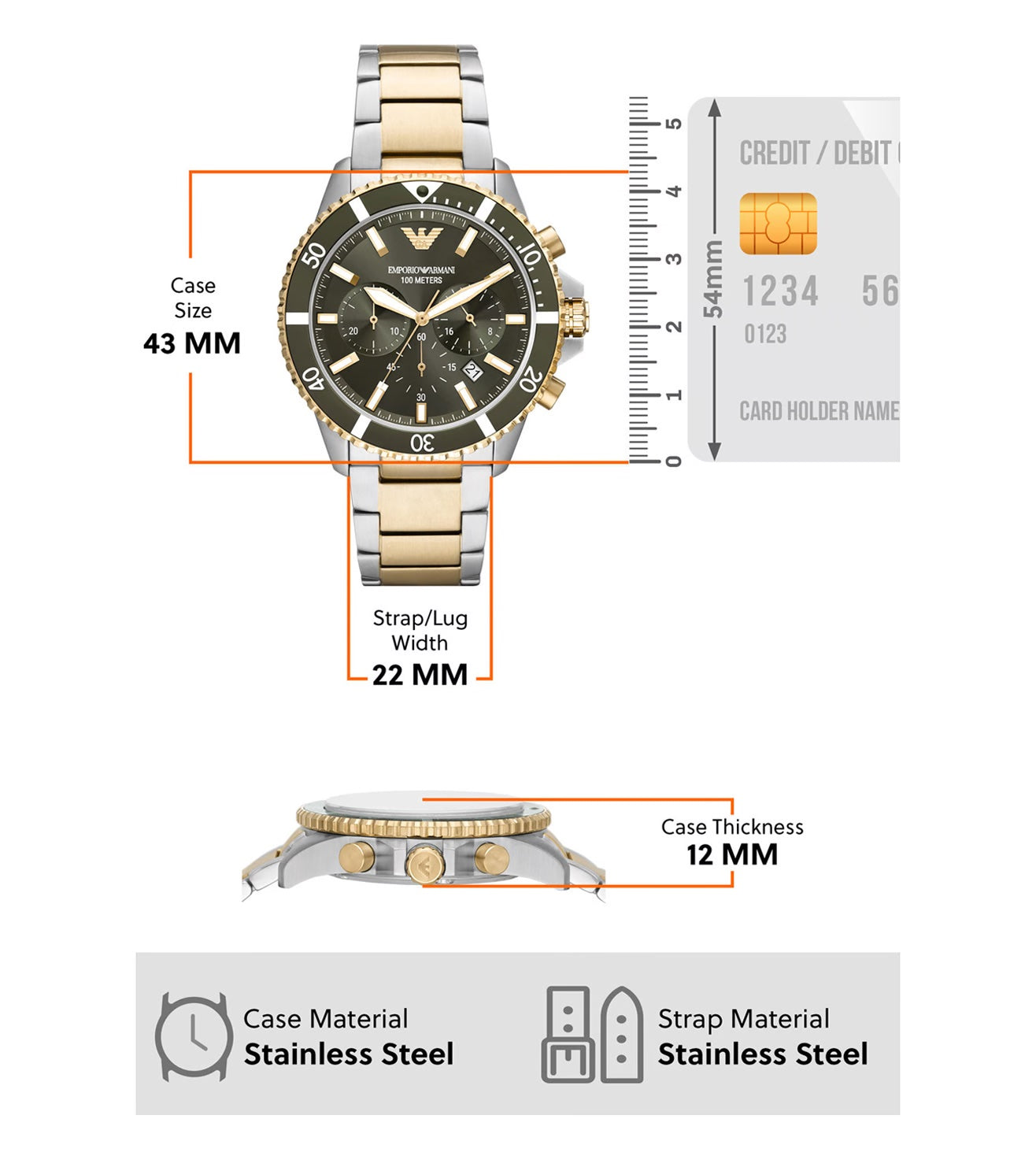 Emporio Armani AR11361 Chronograph Analog Watch for Men - Image 5