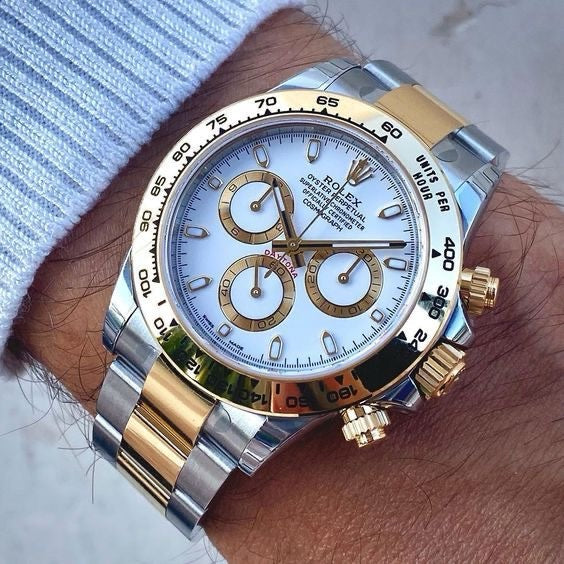 Rolex Daytona Two Tone White Dial Automatic Mens Watch - Image 4