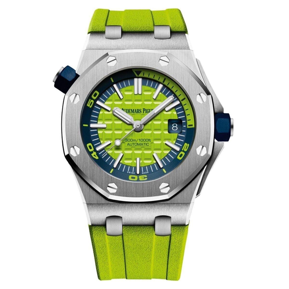 Audemars Piguet Royal Oak Offshore Diver Watch Green Dial 42mm Automatic Mens Watch - Image 9