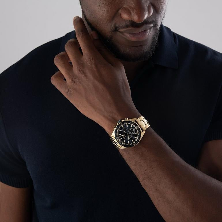 Hugo Boss 1513973 Gold Blue Dial Chronograph Men's Watch - Image 4