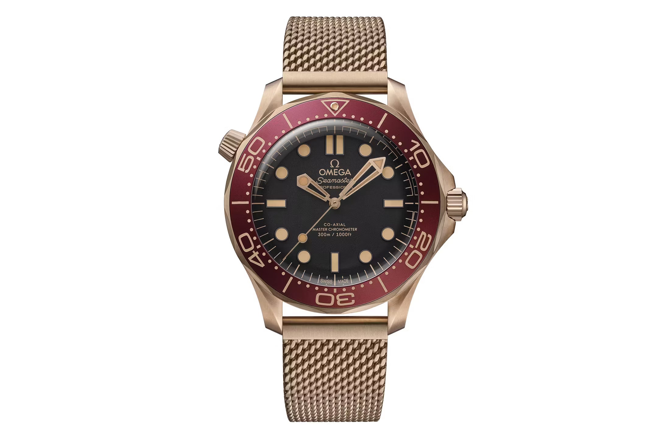 The Omega Seamaster Diver 300M In Bronze Gold And Burgundy - Image 5