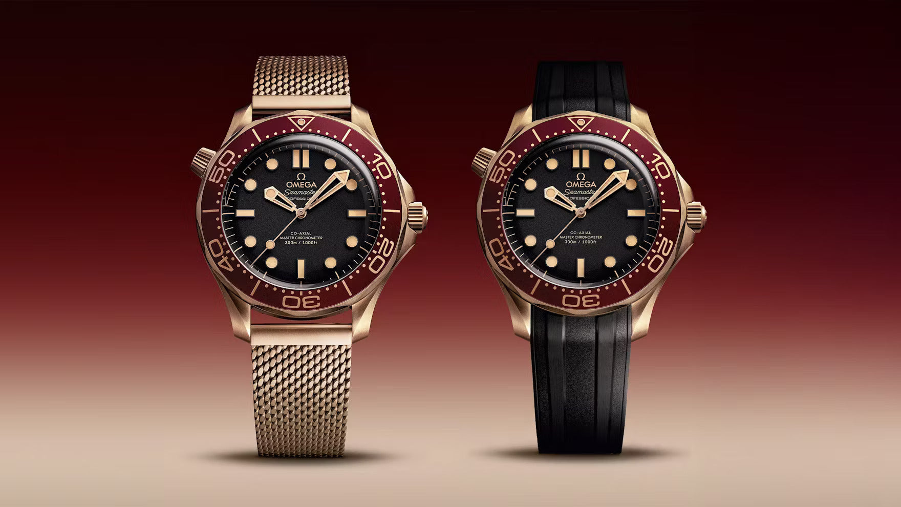 The Omega Seamaster Diver 300M In Bronze Gold And Burgundy - Image 7