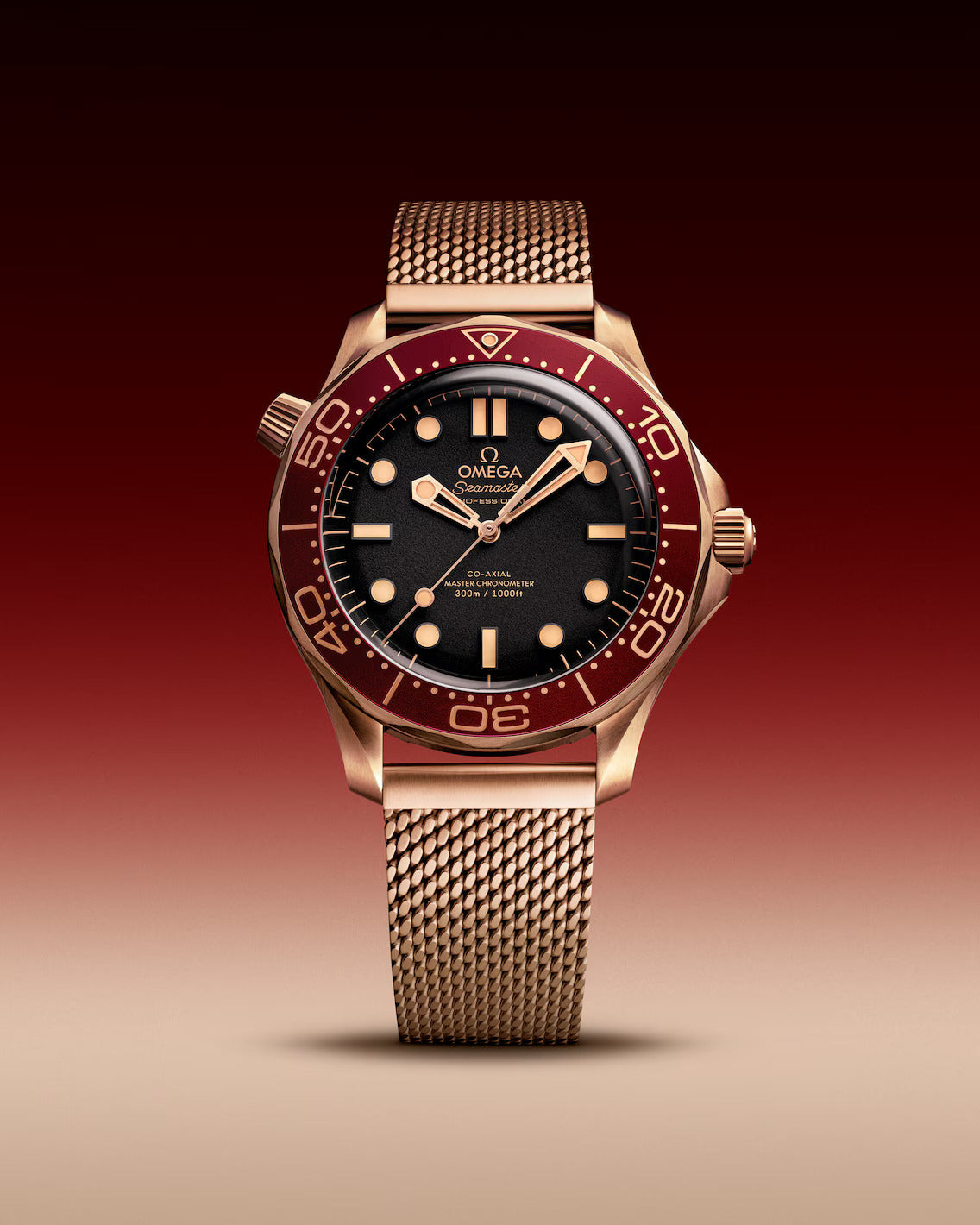 The Omega Seamaster Diver 300M In Bronze Gold And Burgundy - Image 2