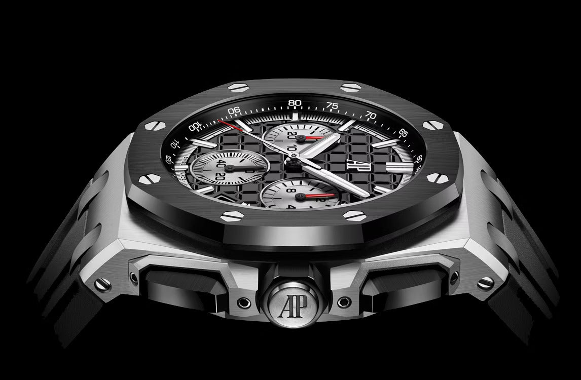Audemars Piguet Royal Oak Double Balance Wheel Open worked Dial Full Black Automatic Mens Watch (Copy) - Image 2