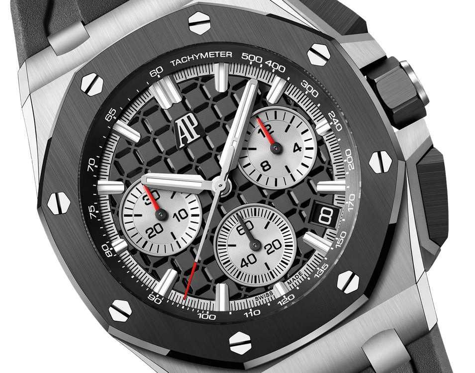 Audemars Piguet Royal Oak Double Balance Wheel Open worked Dial Full Black Automatic Mens Watch (Copy) - Image 4